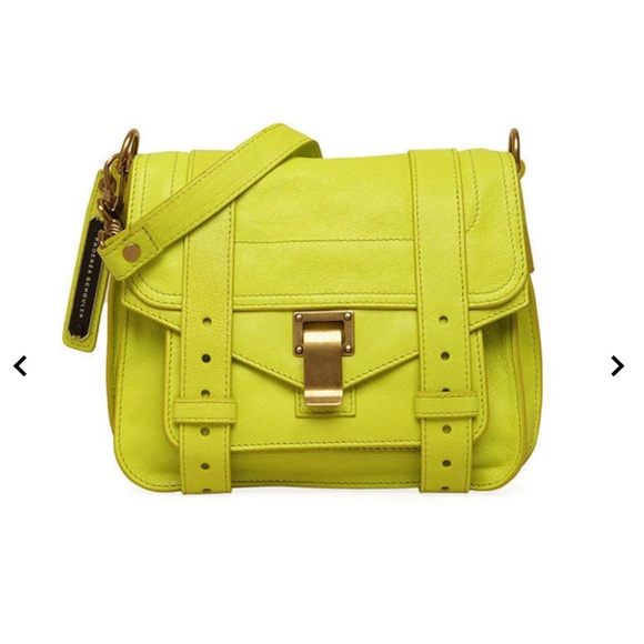 PROENZA SCHOULER WOMEN'S BAG SOLID FLUORESCENT YELLOW‎ LEATHER